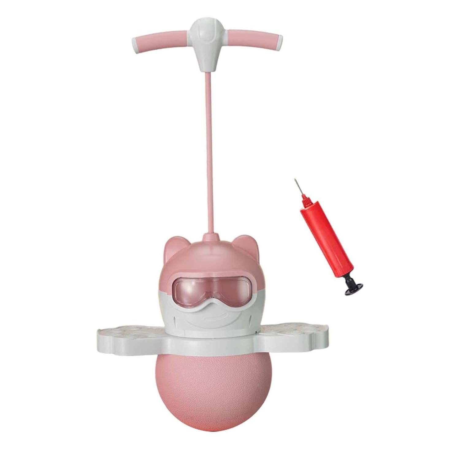 Fashion My Day Jump Pogo Ball with Handle – Bouncing Ball for Workout, Balance, and Body Training (Pink)